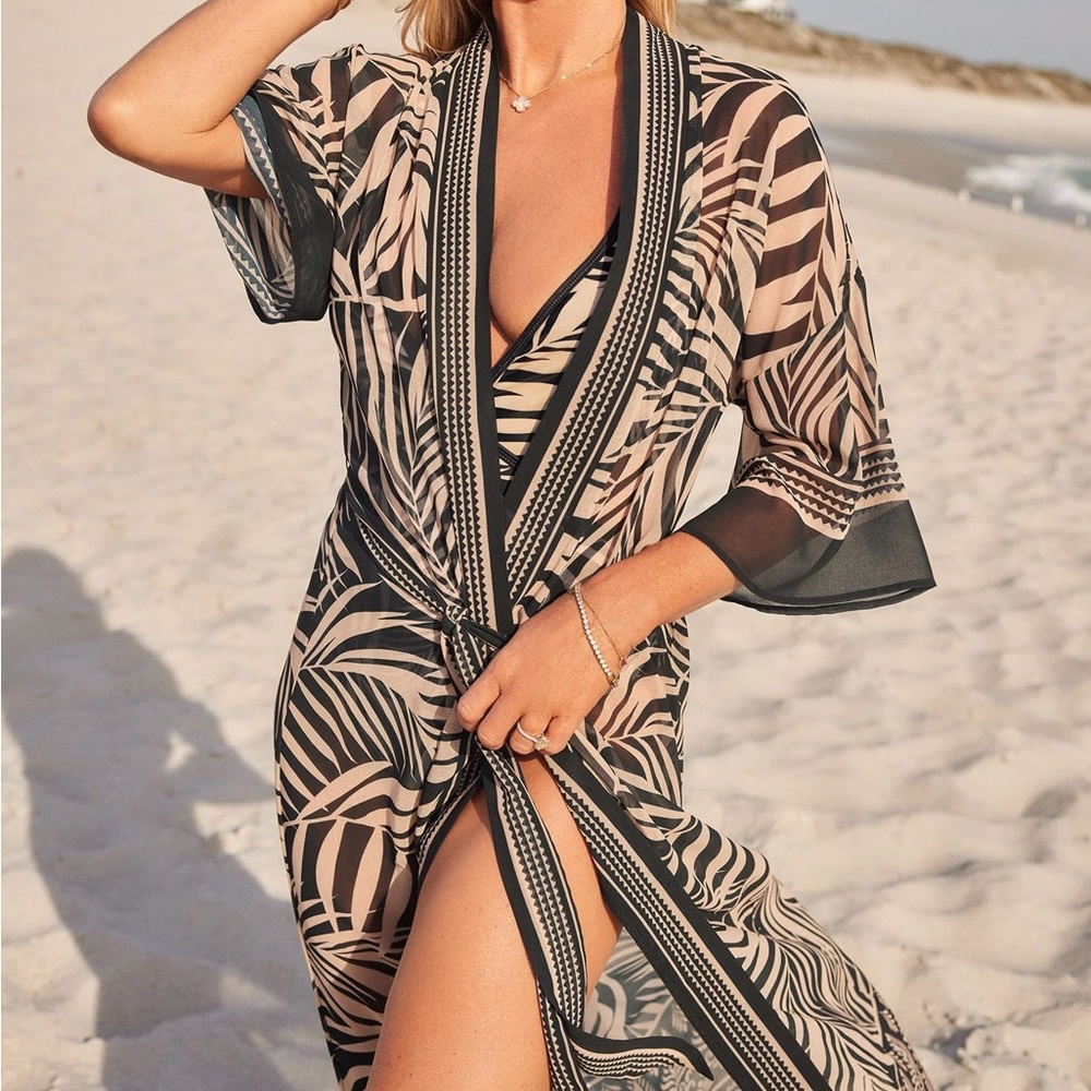 ☀️SUMMER SALE!☀️ LIPSY CHIFFON PRINTED TIE KIMONO - BNWT - SZ14